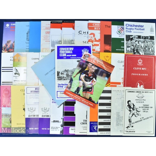 148 - English Club Rugby Programmes, C-F (100): Fine wide selection, 1940s to 2000s, first class and well ... 