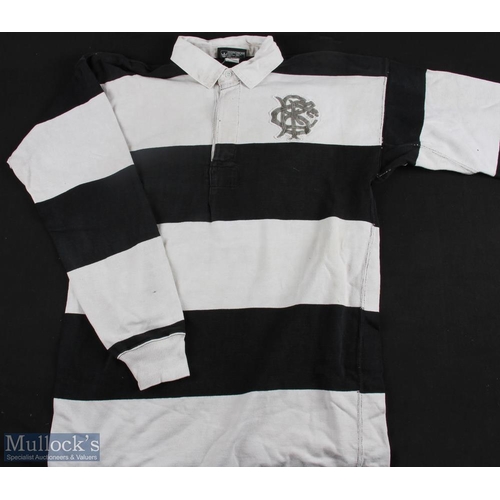 378a - 1970s The Late Mervyn Davies' No 8 Barbarians Rugby Jersey: Donated to the vendor via his friend Ray... 