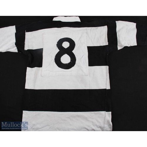 378a - 1970s The Late Mervyn Davies' No 8 Barbarians Rugby Jersey: Donated to the vendor via his friend Ray... 