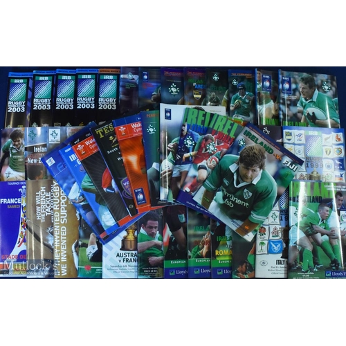 387a - Ireland Rugby Programmes from the 2000s (c.100): The vast majority of Ireland's home matches in that... 