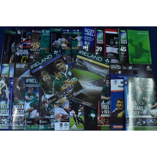 387a - Ireland Rugby Programmes from the 2000s (c.100): The vast majority of Ireland's home matches in that... 