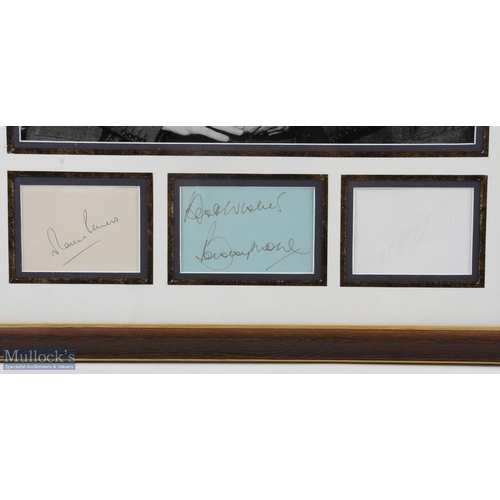 434 - Signed England World Cup Autograph Trio Display signed by Martin Peters, Bobby Moore and Geoff Hurst... 