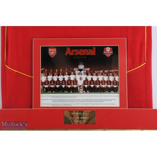 449 - 2004/05 Arsenal Replica Team Signed Shirt Display replica XL size Nike shirt, team signatures to fro... 