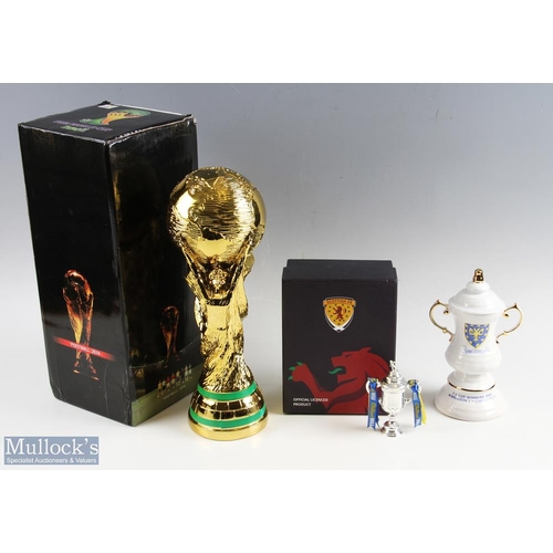 472 - Football Trophies, replica Cups, to include a ceramic 1988 FA Cup Wimbledon v Liverpool 20cm tall, 2... 