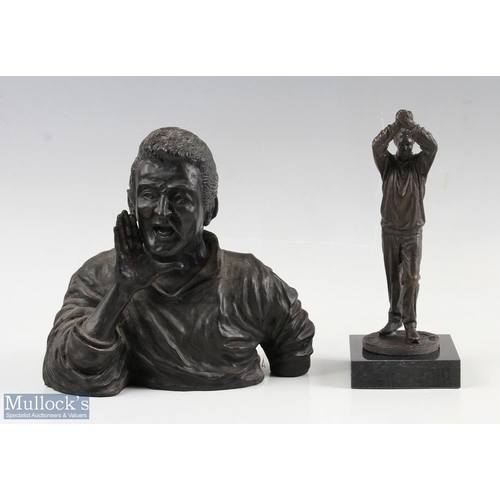 476 - Brian Clough OBE Resin Figures, bronzed effect models by Peter Hinks Ltd limited edition No.275 of 2... 