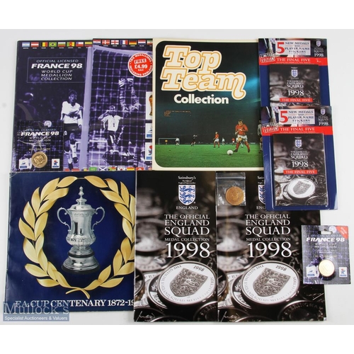 481 - 1972-1998 Football Collectors Coins Tokens Badges, to include Esso top team collection 1972, Esso FA... 