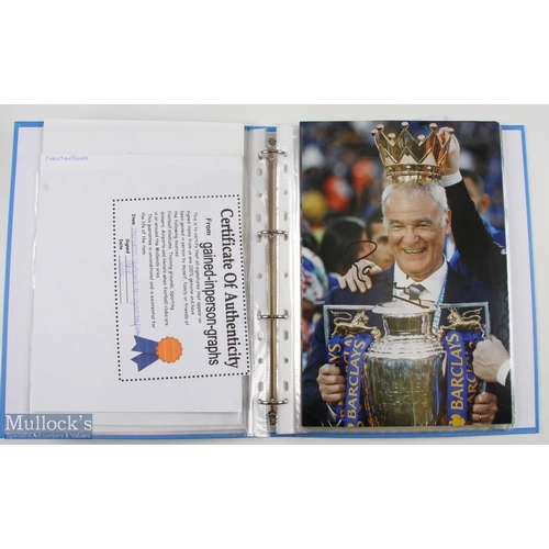 488 - 2016 Leicester City Premier winning team collection of signed photographs, #24 photographs 4 with CO... 