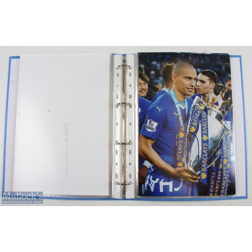 488 - 2016 Leicester City Premier winning team collection of signed photographs, #24 photographs 4 with CO... 