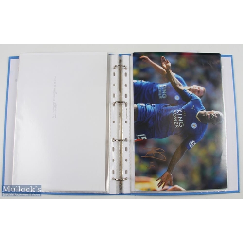 488 - 2016 Leicester City Premier winning team collection of signed photographs, #24 photographs 4 with CO... 