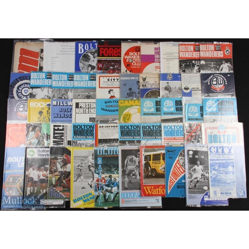 603 - Comprehensive collection of Bolton Wanderers match programmes in the Football League Cup to include ... 