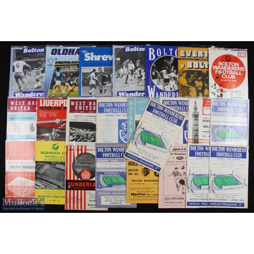 603 - Comprehensive collection of Bolton Wanderers match programmes in the Football League Cup to include ... 