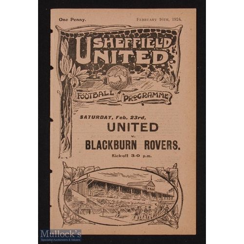 662 - Pre-war 1923/1924 Sheffield Utd v Blackpool Central League match 16 February 1924 at Bramall Lane; e... 