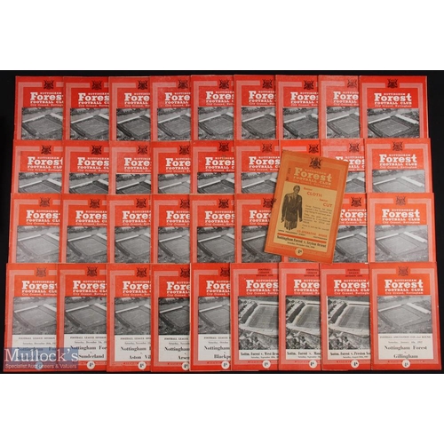 699 - Collection of Nottingham Forest home match programmes to include 1956/57 Leyton Orient, Gillingham (... 