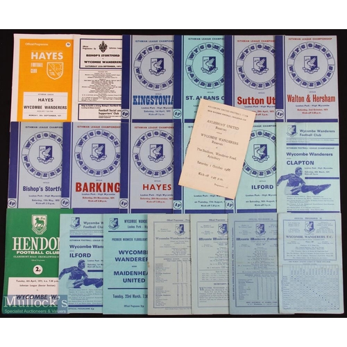 700 - Collection of Wycombe Wanderers match programmes (from club amateur basis to semi-professional non-l... 