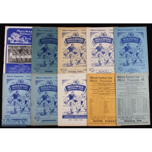 701 - Millwall home match programme selection to include 1945/46 Aston Villa (FAC), 1947/48 Chesterfield, ... 