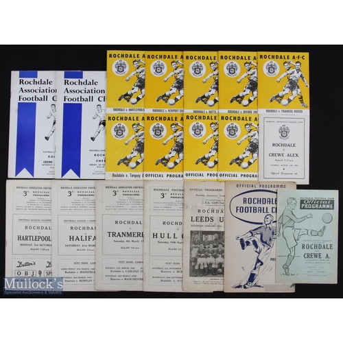 702 - Rochdale home match programmes selection to include 1947/48 Crewe Alexandra, 1948/49 Darlington, 195... 