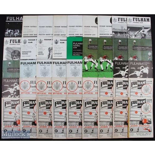 706 - Fulham home match programme selection to include 1946/47 Birmingham City (FAC), 1947/48 Doncaster Ro... 