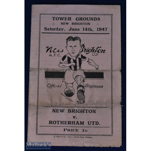 718 - 1946/47 New Brighton v Rotherham Utd Div. 3 (N) match programme, 4 pages, 14 June 1947 (league fixtu... 