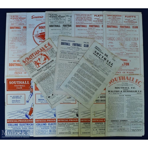 719 - Non-league Southall FC home match programmes to include 1946/47 Barnet (p.h.), 1947/48 Sutton Utd, 1... 