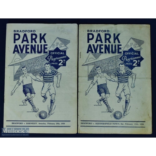 741 - 1949/50 Bradford Park Avenue v Barnsley Div 2 match programme 25 February 1950; Bradford Park Avenue... 