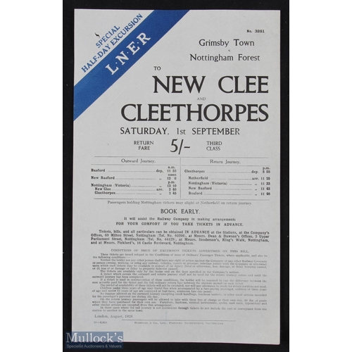 775 - 1928/1929 L.N.E.R. special half day excursion by steam train from Nottingham to Cleethorpes, travel ... 