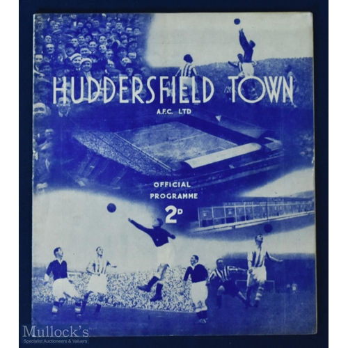 790 - Pre-war 1938/1939 Huddersfield Town v Grimsby Town Div. 1 match programme Easter Sunday 1939; slight... 