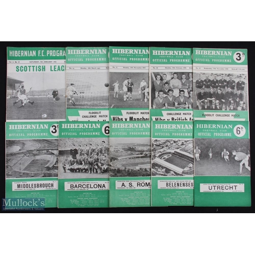 929 - Selection of Hibernian home match programmes to include 1951/52 Stirling Albion (score 8-0), 1956/57... 