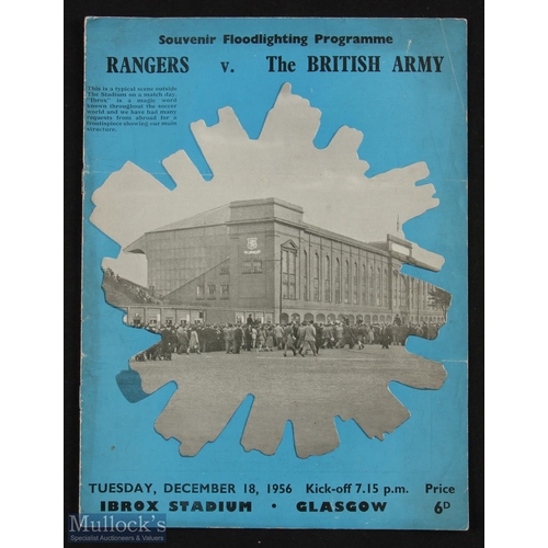 930 - 1956/57 Rangers v The British Army at Ibrox match programme 18 December 1956 (Army team included, Fo... 