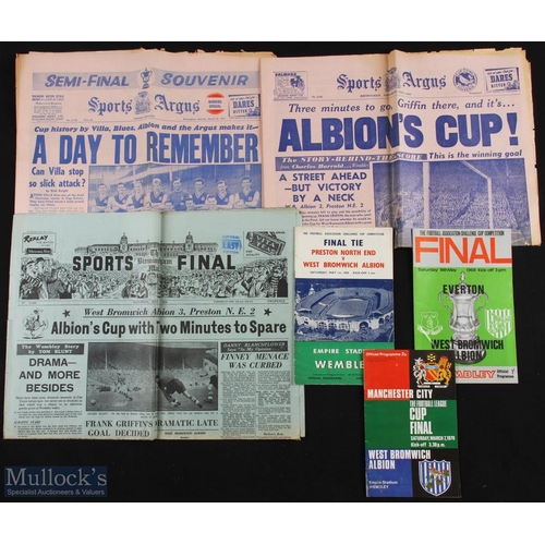 993 - Selection of West Bromwich Albion memorabilia to include 1954 FAC final programme 1968 FAC final pro... 