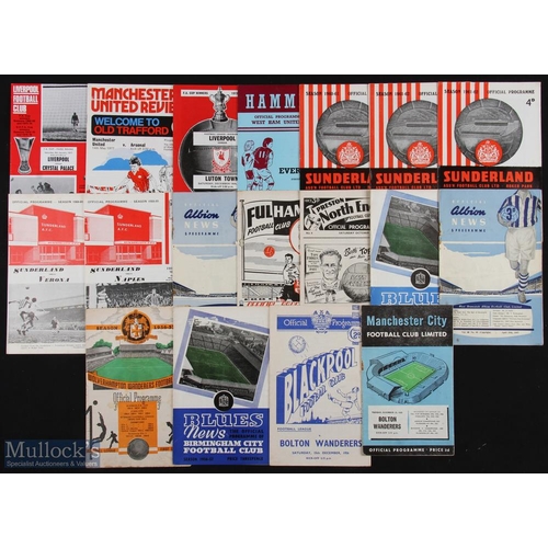 996 - Selection of football programmes to include 1953/54 Chelsea v Bolton Wanderers, Bolton Wanderers v S... 