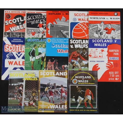 998 - Selection of Scotland v Wales international match programmes 1951, 1955, 1957, 1961, 1963, 1965, 196... 