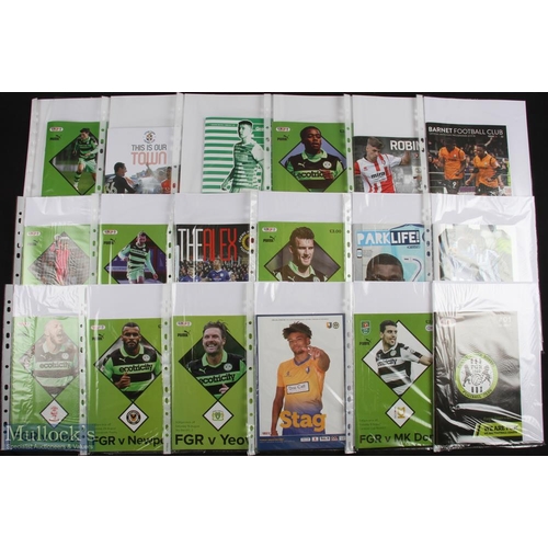 1293 - Collection of Forest Green Rovers football programmes to incl 08/09 (h) Barrow, Altrincham, 09/10 (h... 