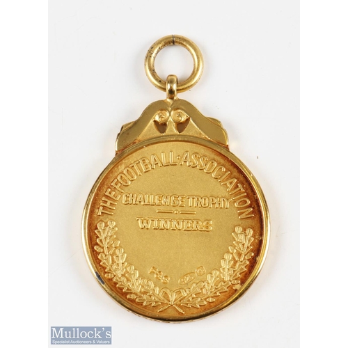 1294 - 1999/00 FA Challenge Trophy Winners Silver gilt Medal hallmarked F&S, with 1999/2000 engraved at edg... 