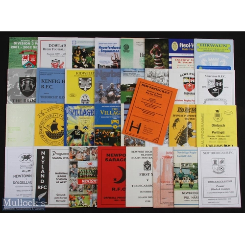 155 - Welsh Club Rugby Programmes, D-N (85): Fine wide selection, 1960s to 2000s, first class and well bel... 