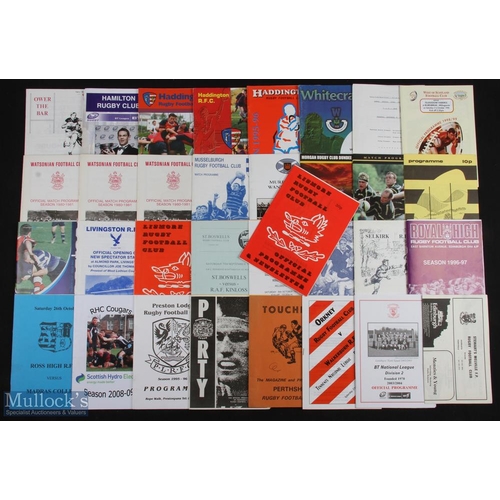 158 - Scottish Club Rugby Programmes, H-W (65+): Fine wide selection, 1970s to 2000s, first class and well... 