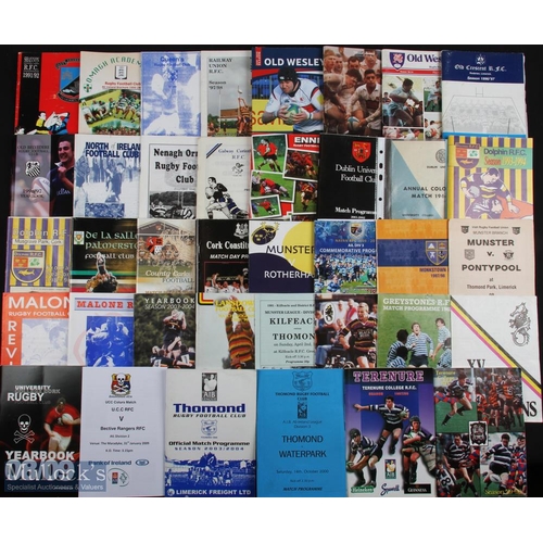 159 - Irish Club Rugby Programmes (c.80): Fine wide selection, 1960s to 2000s, first class and well below,... 