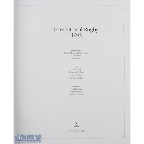 173 - Cased Hardback 1993 IRB Rugby Yearbook: Not to be confused with the small, thick paperback yearbooks... 