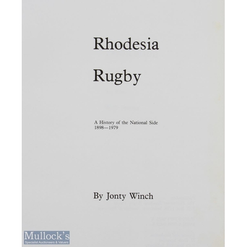 276 - Rare Rhodesia Rugby 1898-1979 Book: Sought-after hardcover 152pp A4 issue with striking dust wrapper... 