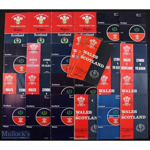 33 - Wales v Scotland & S v W Rugby Programmes 1955-2004 (54): To inc issues from 1955, 1956 (2, 1 no cov... 