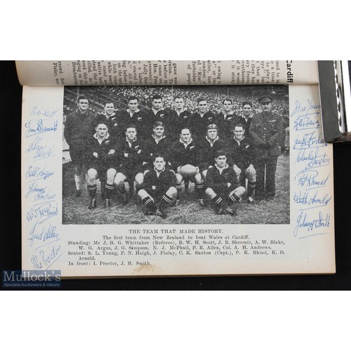 277 - 1947 signed Rugby Book 'Broadcasting with The Kiwis': Fine record of the popular Kiwis' tour of 1945... 