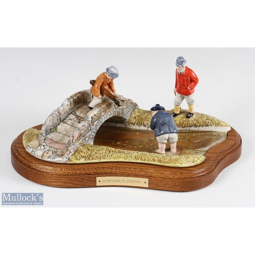 382 - Royal Doulton Diorama Bone China of the famous golfing scene titled 