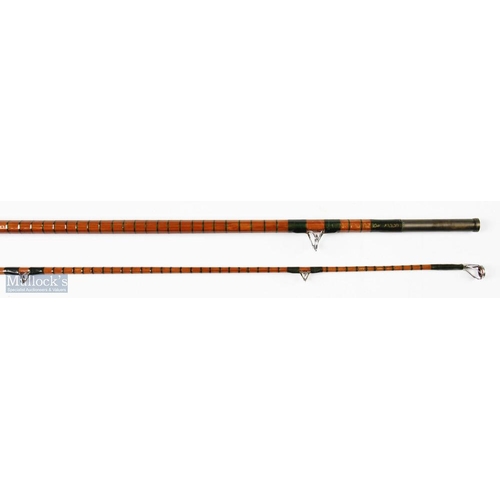 12 - Terry Neale Sevenoaks Kent-Avon split cane rod - 10ft 2pc with amber agate lined butt and tip guides... 