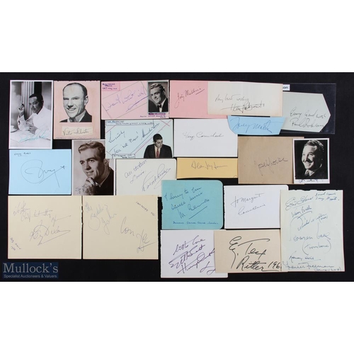 413 - Entertainment collection of signed pieces including: Johnny Ray, Hoagy Carmichael, Alan Jay Lerner, ... 