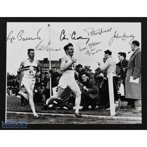 415 - Athletics - The Four Minute Mile - remarkable 10x8 b&w photograph taken during the attempt on the fi... 