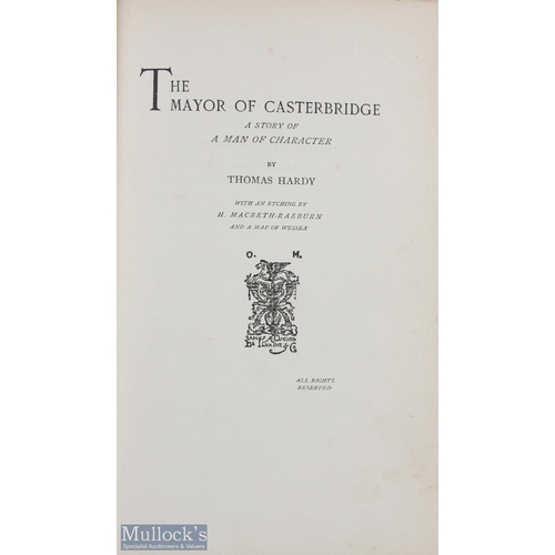 418 - Thomas Hardy, The Mayor of Casterbridge, 1895 first edition as a standalone novel, with etching, map... 