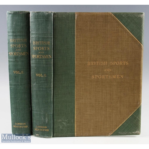 431 - 1908 British Sports and Sportsmen Past and Present vol. I and II, large folio books - the impressive... 