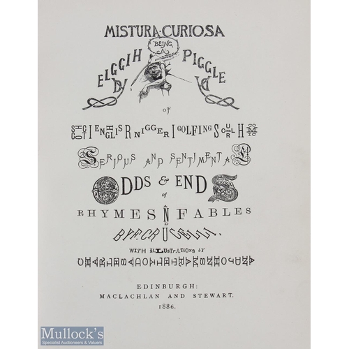 439 - 1866 Mistura Curiosa. Being a Higgledy Piggledy of Comic Scotch, Irish, English, Golfing, Curling. S... 