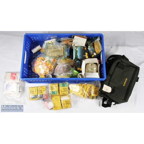 46 - Large collection of assorted fly tying accessories - inc Lureflash bank bag, bulk bags of dubbing, a... 