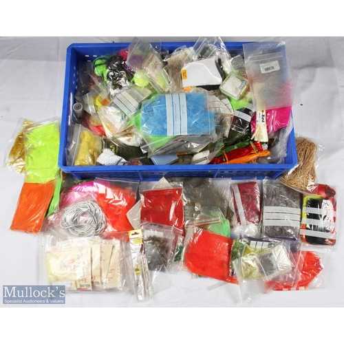 49 - Large collection of assorted fly tying accessories - inc cock hackles, yarn, rabbit skin, frits, mic... 