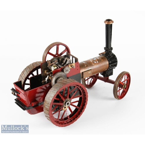 117 - Scratch Built Traction Engine Live Steam a large part-built kit of a Burrell style engine, this is n... 